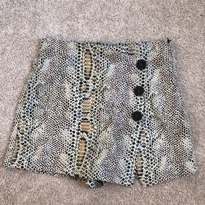 Zara snakeskin skort